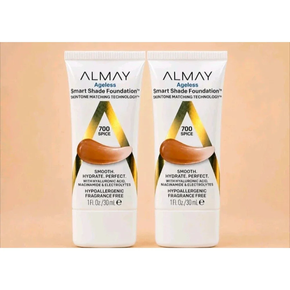 Almay Ageless Smart Shade Foundation 700 Spice 1oz/30mL Bundle of 2 New